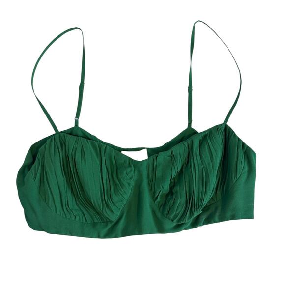 New NWT Reformation Alana Two Piece Kelly Green Maxi Dress Size 10 - Picture 5 of 16